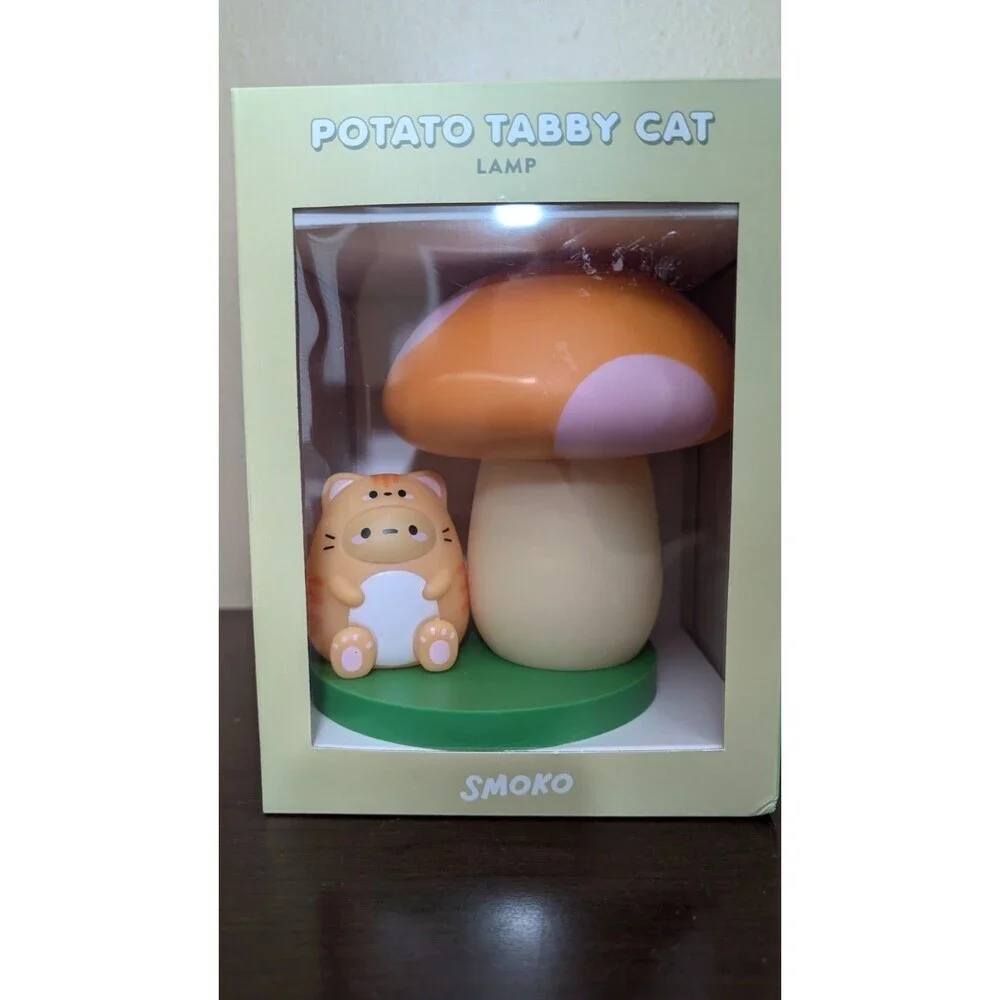Smoko Potato Tabby Cat Lamp Rechargeable - NEW Urban‎ Fun Mushroom Decor - Picture 2 of 5